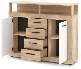 Komód RUNA sonoma tölgy/fehér