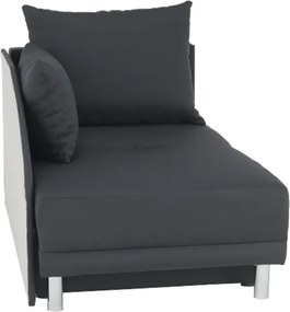 Kinyitható kanapé, szürke-fekete szövet, jobbos, LAUREL