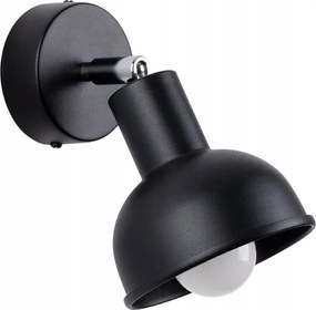 Fali lámpa fekete kerek olvasó az ágy felett a hálószobába Sollux