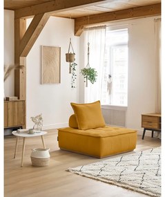 Mustársárga zsenília fotel Elisa – Bobochic Paris