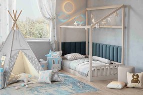 Kárpitozott falipanel QUADRATTA 20x50 cm, kék Szín: Kék