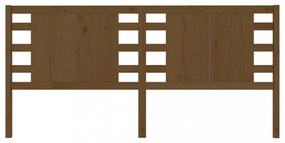 mézbarna tömör fenyőfa fejtámla 126 x 4 x 100 cm