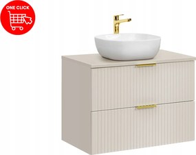 80cm-es bútorszett Smile pulttal és pultra szerelhető mosdóval