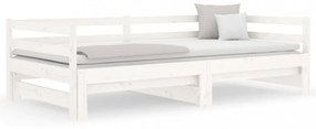fehér kihúzható nappali ágy matrac nélkül 80x200 cm