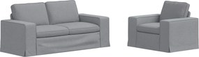 vidaXL Kanapé 2 pcs Világosszürke 182 x 80 x 82 cm szövet