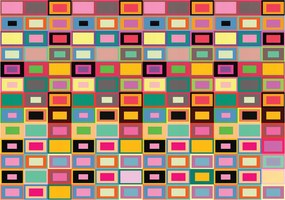 Flizelin fotótapéta Színes geometria absztrakt retro 250x175 +ragasztó