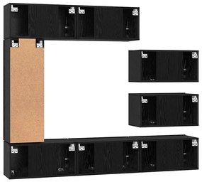 TV szekrény garnitúra 8 pcs Musta tammi 30.5 x 30 x 90 cm
