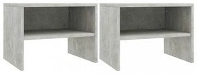 2 db betonszürke szerelt fa éjjeliszekrény 40 x 30 x 30 cm