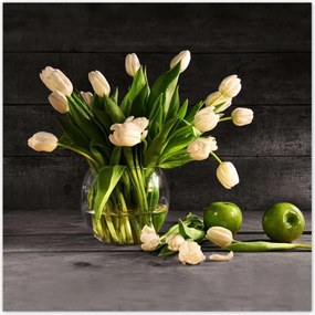 Poszterek 100x100 Tulipánok vázában