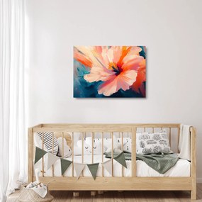 Üveg kép - Festett virág (70x50 cm)