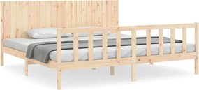 vidaXL tömör fenyőfa ágy matrac nélkül 200 x 200 cm