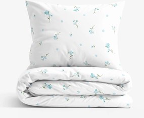 Goldea pamut ágyneműhuzat - nefelejcsek 140 x 200 és 70 x 90 cm
