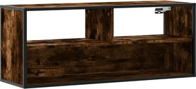 vidaXL füstös tölgy színű szerelt fa és fém TV-szekrény 100x31x39,5 cm