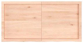 kezeletlen tömör fa fürdőszobai pult 120x60x(2-4) cm