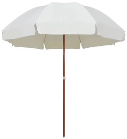 homokszínű napernyő acélrúddal 300 cm