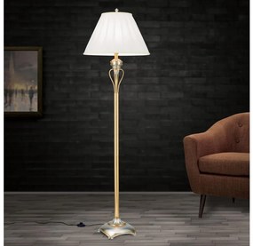 Orion Stl 12-1097/1 - Állólámpa TIZIA 1xE27/60W/230V fehér/arany/patinás