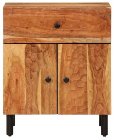 Tömör akácfa és szerelt fa éjjeliszekrény 50 x 33 x 60 cm