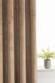 Sötétítő függöny ELVIO VELVET 140x250 cm, bézs Felfüggesztés: Fém gyűrűk