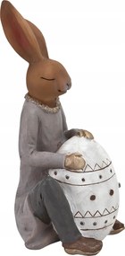 Nyuszi figura tojással 42 cm fiú