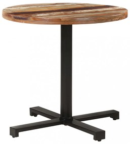 Kerek tömör újrahasznosított fa bisztróasztal Ø80 x 75 cm