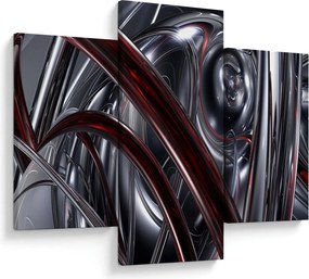 Szürke absztrakció kép (90x60 cm)