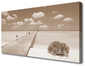 Vászonkép nyomtatás Sea Bridge Landscape 100x50 cm