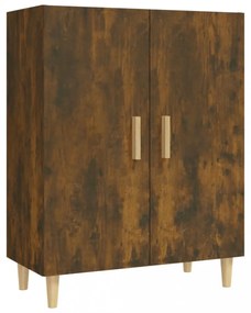 füstös tölgyszínű szerelt fa tálalószekrény 70 x 34 x 90 cm