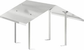 vidaXL Kémény Felszerelés Ezüst 60 x 60 x 38 cm Rozsdamentes acél