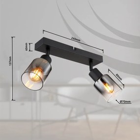 Globo 54308-2 - Spotlámpa HUBERTUS 2xE14/40W/230V