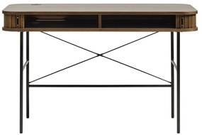 Íróasztal tölgyfa dekorral 60x120 cm Nola – Unique Furniture