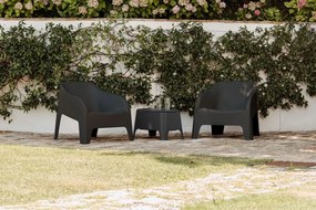 Műanyag szék PETRA ARMCHAIR grafit