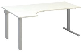 ProOffice C ergonomikus asztal 180 x 120 cm, bal, fehér