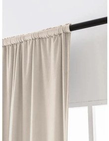 VELVET bézs sötétítőfüggöny 140x250 cm Felfüggesztés: Fém gyűrűk