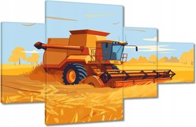 Képek 130x80 Bölény teljesen aratás kaszálja a gabonát a mezőn