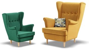 Uszak Mini fotel, bársony, zöld