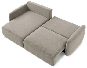 Bézs kinyitható-tárolóhelyes sarokkanapé (bal oldali) Kalena – Makamii