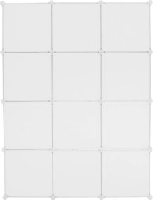 Gyerek moduláris szekrény, fehér/barna gyerek minta, KITARO