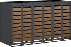 vidaXL Gurulós kuka tároló 3 kukához Antracit 340 x 77.5 x 115.5 cm