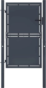 vidaXL antracit színű acél kerti kapu 100 x 175 cm