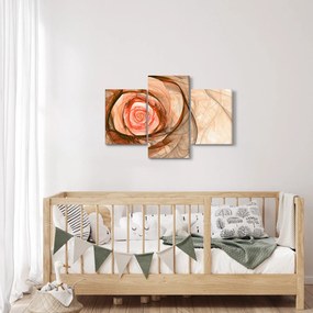 Kép - Absztrakt rózsaszín rózsaszín fehér háttérrel (90x60 cm)