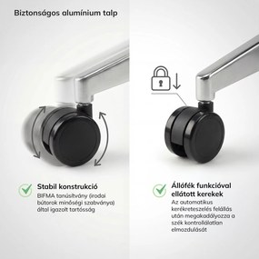 Ergonomikus irodai szék világos bézs VECTOR