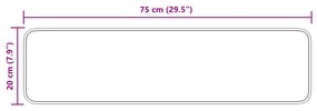Lépcsőszőnyegek Latex Hátlappal Világos Barna 20x75