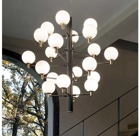 Ideal Lux - LED Csillár zsinóron COPERNICO 20xG9/3W/230V átm. 86 cm fekete