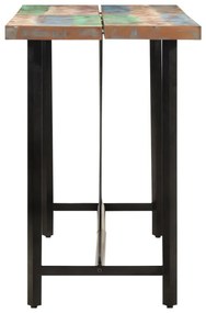 Tömör újrahasznosított fa és vas bárasztal 150 x 70 x 107 cm