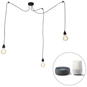 Okos lógólámpa fekete 3-lámpás, Wifi G95 - Cava