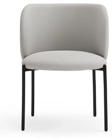 Világosszürke kárpitozott étkezőfotel szett 2 db-os Mogi – Teulat