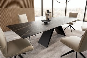 LIBRA prémium kerámia étkezőasztal - 200-300cm - noir