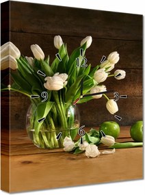 Falióra 30x40 Fehér tulipánok