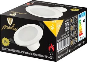 LED fény 7W / IP44 / DR01 / SMD / 3000K / WH - LDL143