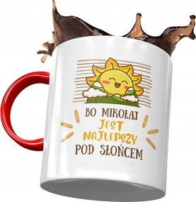 Piros Bögre Mikulás Kollégáknak Ajándék Nyomtatott Fotóval